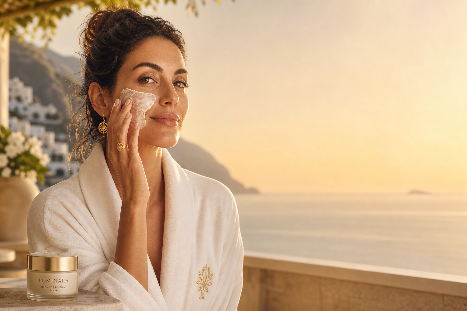 Applicazione maschera anti-età Lumièra